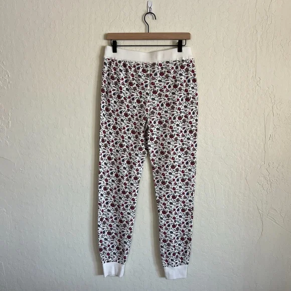 Sundance Floral Waffle Thermal Pajama Set Long Henley Shirt Jogger Pants Medium - Picture 9 of 11